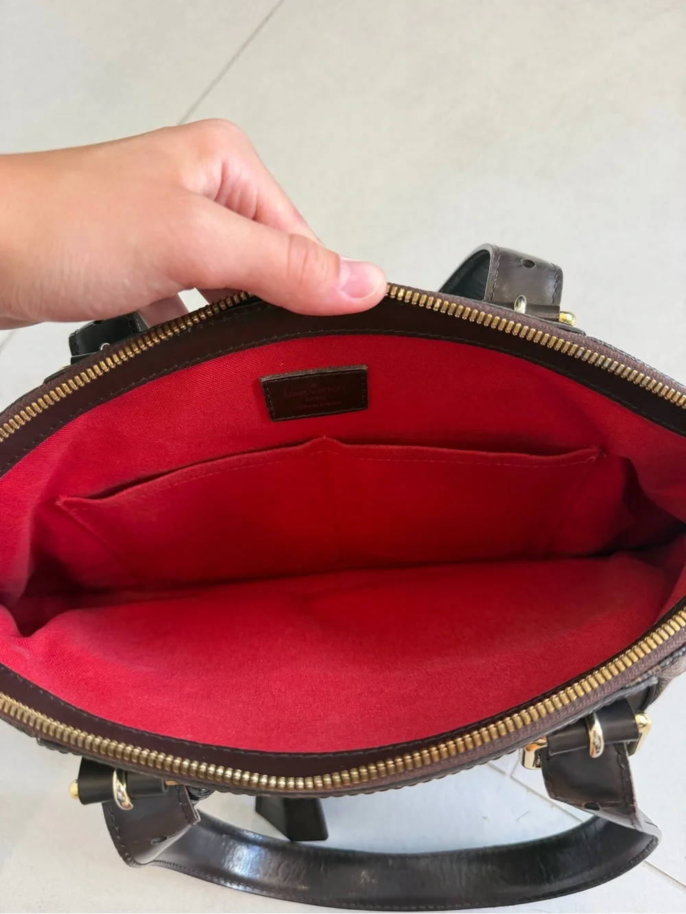 Louis Vuitton Damier Ebene Browni Checkered Shoulder Bag